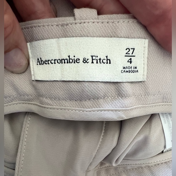 Abercrombie & Fitch Cream Women's Trousers - Picture 5 of 5
